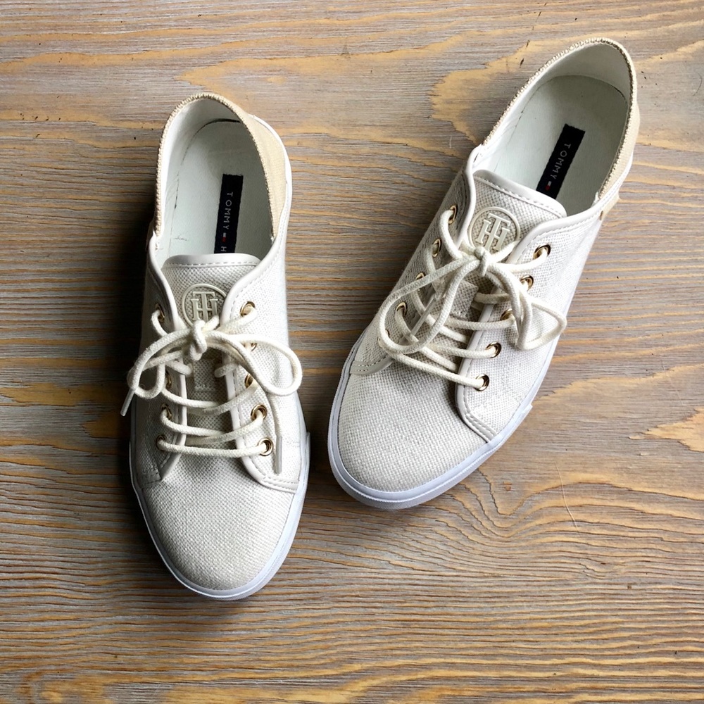 Tommy Hilfiger Cream Sneakers